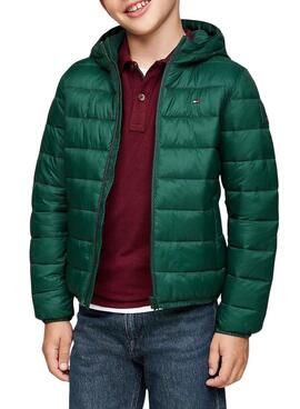 Cazadora Tommy Hilfiger acolchada verde para niño