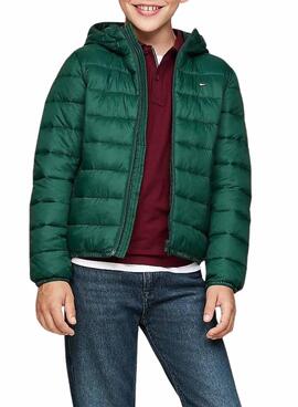 Cazadora Tommy Hilfiger acolchada verde para niño