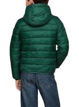 Cazadora Tommy Hilfiger acolchada verde para niño