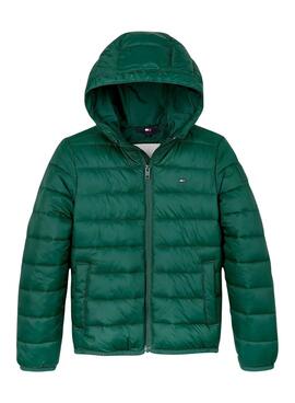 Cazadora Tommy Hilfiger acolchada verde para niño