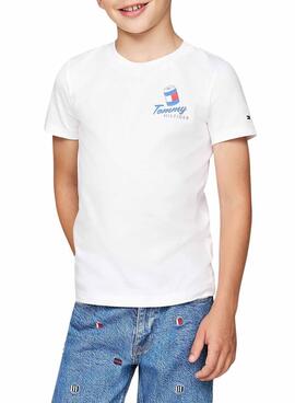 Camiseta Tommy Hilfiger Fun blanco para niño