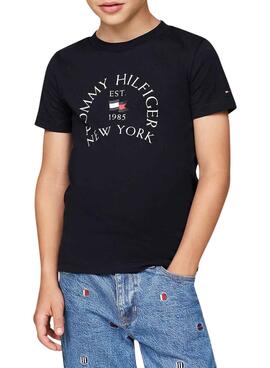 Camiseta Tommy Hilfiger Nautical azul marino niño