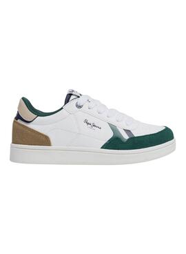 Zapatillas Pepe Jeans Player blanco y verde