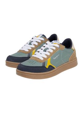 Zapatillas Pepe Jeans Player tostado y verde