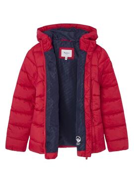 Plumífero Pepe Jeans Vivian Short rojo para niña