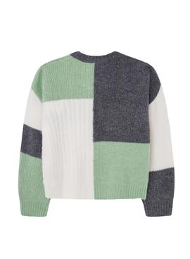 Jersey Pepe Jeans Winslow patchwork verde 