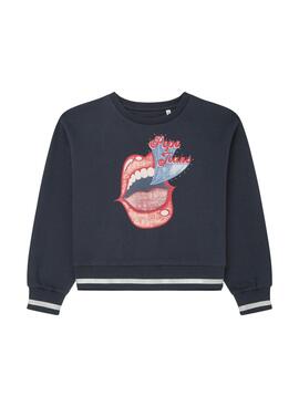 Sudadera Pepe Jeans Tifini marino para niña