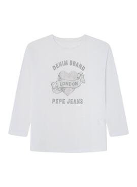 Camiseta Pepe Jeans Toral blanco para niña