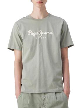 Camiseta Pepe Jeans Abel verde pastel para hombre