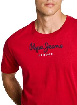 Camiseta Pepe Jeans Eggo rojo para hombre