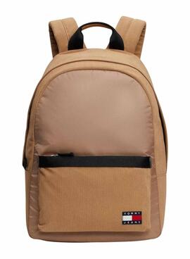 Mochila Tommy Jeans Essential pana tostado para hombre