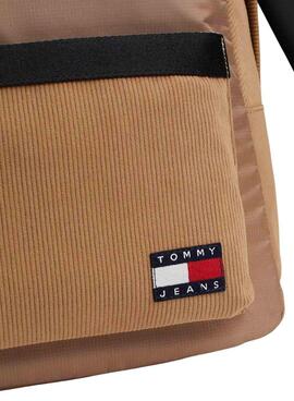 Mochila Tommy Jeans Essential pana tostado para hombre