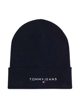 Gorro Tommy Jeans linear logo marino para hombre