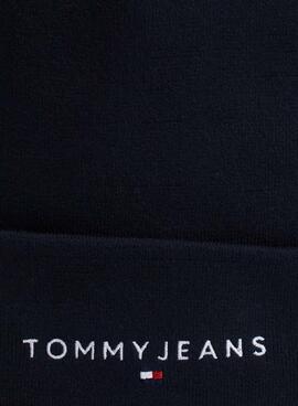 Gorro Tommy Jeans linear logo marino para hombre