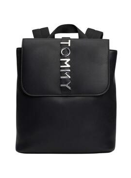 Mochila Tommy Jeans City Bold negro para mujer