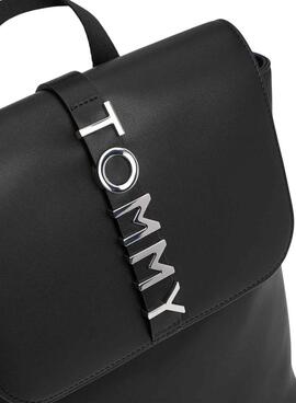 Mochila Tommy Jeans City Bold negro para mujer