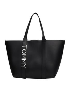 Bolso Tommy Jeans Tote City Bold negro para mujer