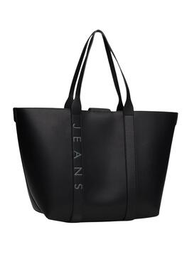 Bolso Tommy Jeans Tote City Bold negro para mujer