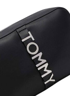 Bolso Tommy Jeans bandolera City Bold negro para mujer