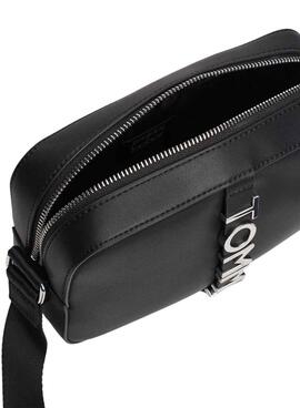 Bolso Tommy Jeans bandolera City Bold negro para mujer