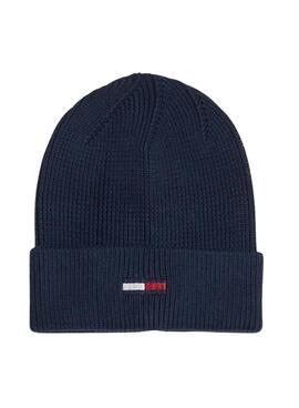 Gorro Tommy Jeans Elongated Flag marino para mujer