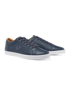 Zapatilla Fred Perry Baseline Leather Marino Hombr