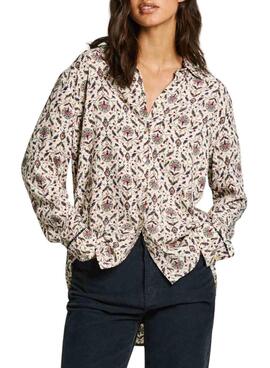 Camisa Pepe Jeans Passion beige para mujer