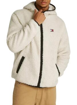 Chaqueta Tommy Jeans Teddy beige para hombre