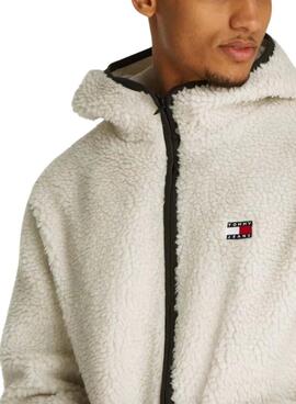 Chaqueta Tommy Jeans Teddy beige para hombre