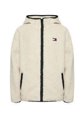 Chaqueta Tommy Jeans Teddy beige para hombre