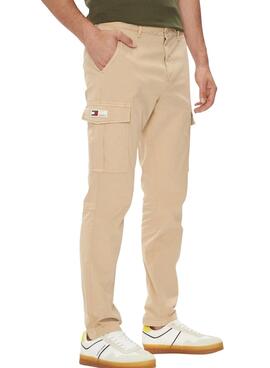 Pantalón Tommy Jeans Austin cargo beige para hombre