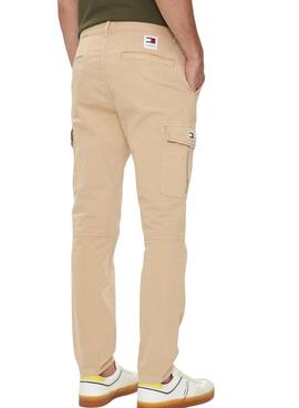 Pantalón Tommy Jeans Austin cargo beige para hombre