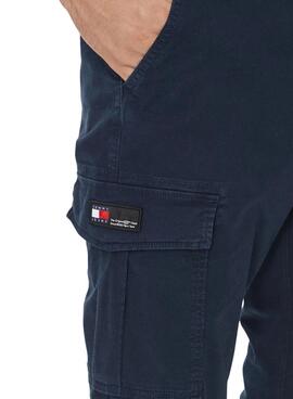 Pantalón Tommy Jeans Austin cargo marino para hombre