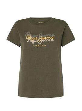 Camiseta Pepe Jeans Galey verde para mujer