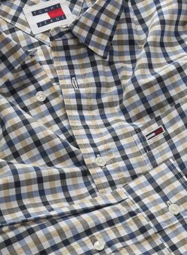 Camisa Tommy Jeans cuadros Poplin para hombre