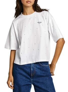 Camiseta Pepe Jeans Elin blanco para mujer