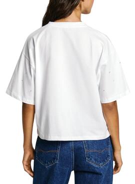 Camiseta Pepe Jeans Elin blanco para mujer