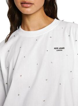 Camiseta Pepe Jeans Elin blanco para mujer