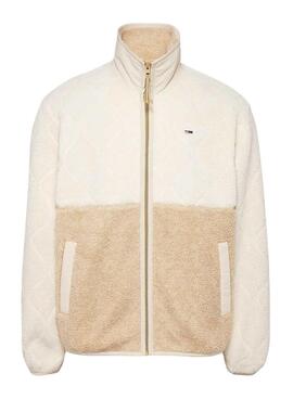 Chaqueta Tommy Jeans Teddy beige para hombre