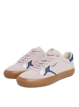 Zapatillas Pepe Jeans Travis retro rosa para mujer