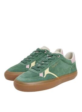 Zapatillas Pepe Jeans Travis retro verde para mujer