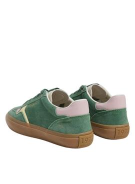 Zapatillas Pepe Jeans Travis retro verde para mujer