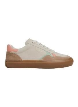 Zapatillas Pepe Jeans Travis retro blanco para mujer