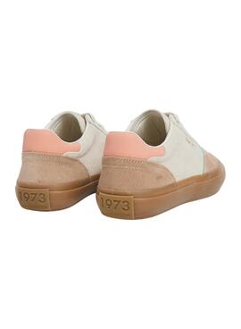 Zapatillas Pepe Jeans Travis retro blanco para mujer