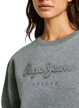 Sudadera Pepe Jeans Francesca gris oscuro para mujer