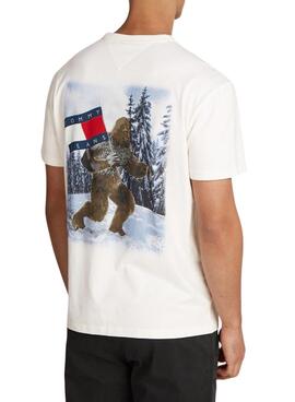 Camiseta Tommy Jeans Fun Novelty blanco para hombre