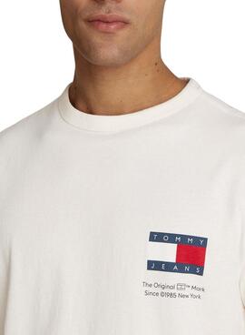 Camiseta Tommy Jeans Fun Novelty blanco para hombre