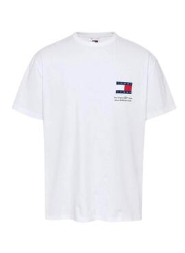 Camiseta Tommy Jeans Novelty blanco estampado espalda para hombre