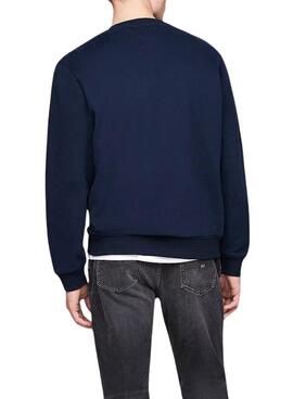 Sudadera Tommy Jeans Crest marino para hombre