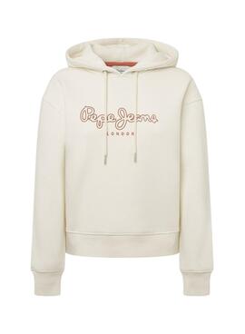 Sudadera Pepe Jeans Frida beige para mujer